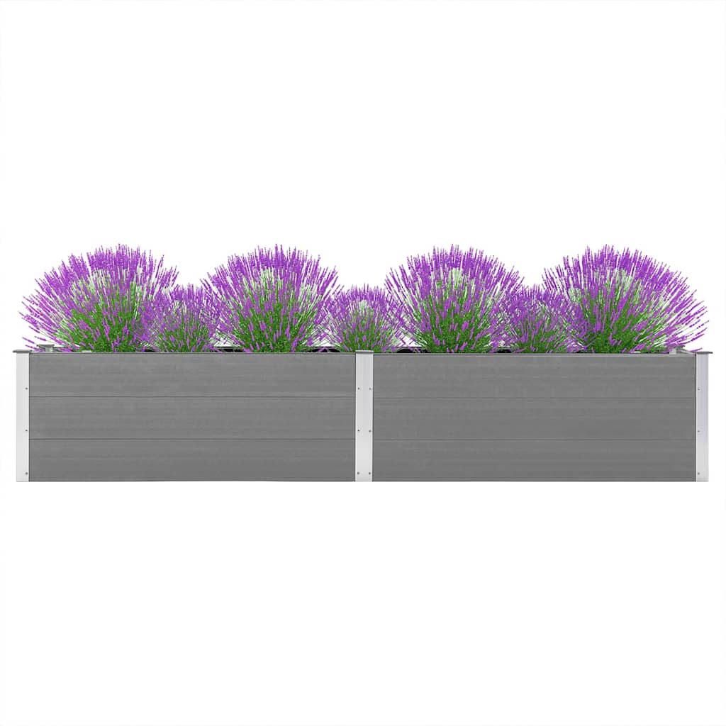 Sodo lovelis, pilkos spalvos, 300x50x54cm, WPC, aukštas Sodo lovelis, pilkos spalvos, 300x50x54cm, WPC, aukštas - Image 3