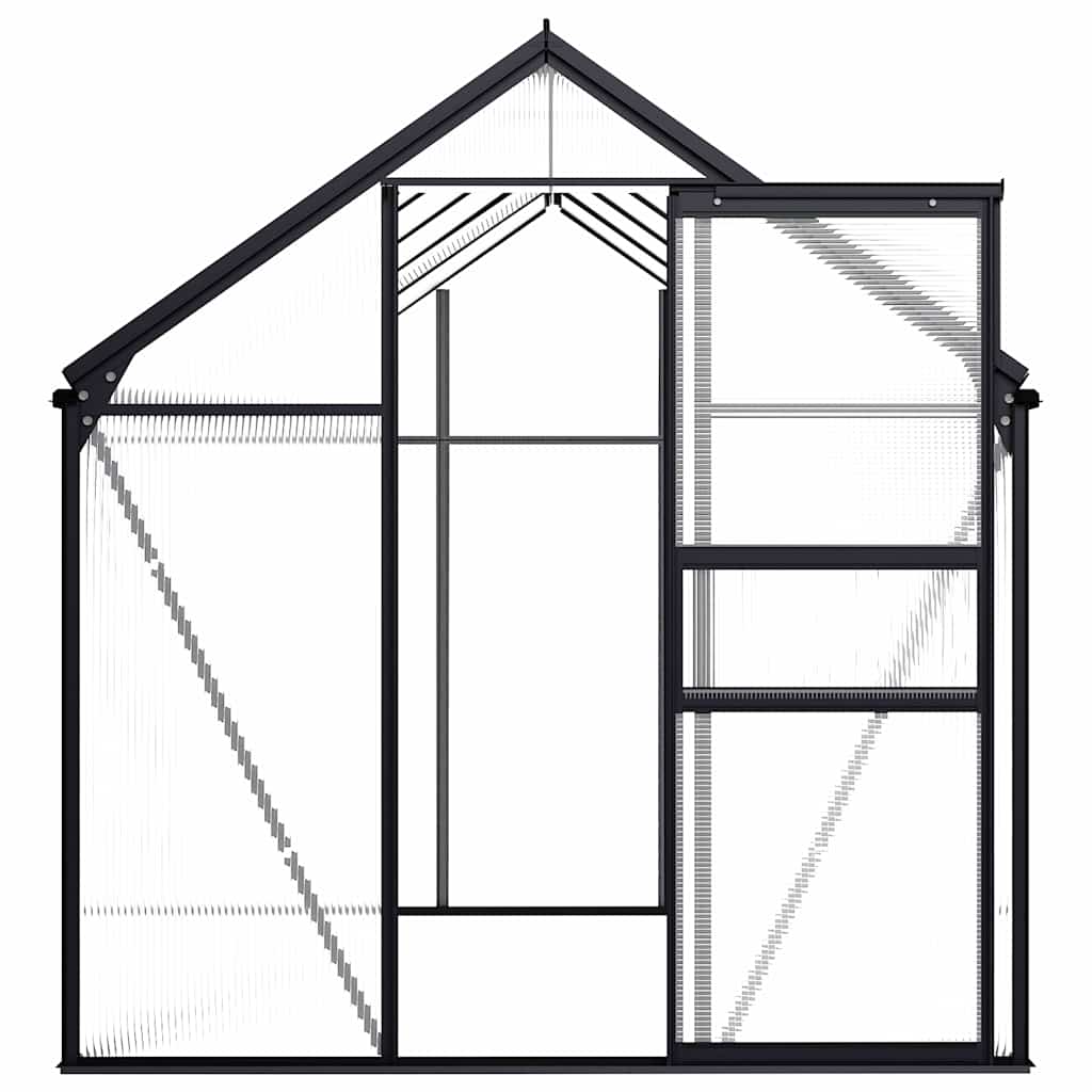 Šiltnamis, antracito spalvos, aliuminis, 5,89m² Šiltnamis, antracito spalvos, aliuminis, 5,89m² - Image 3