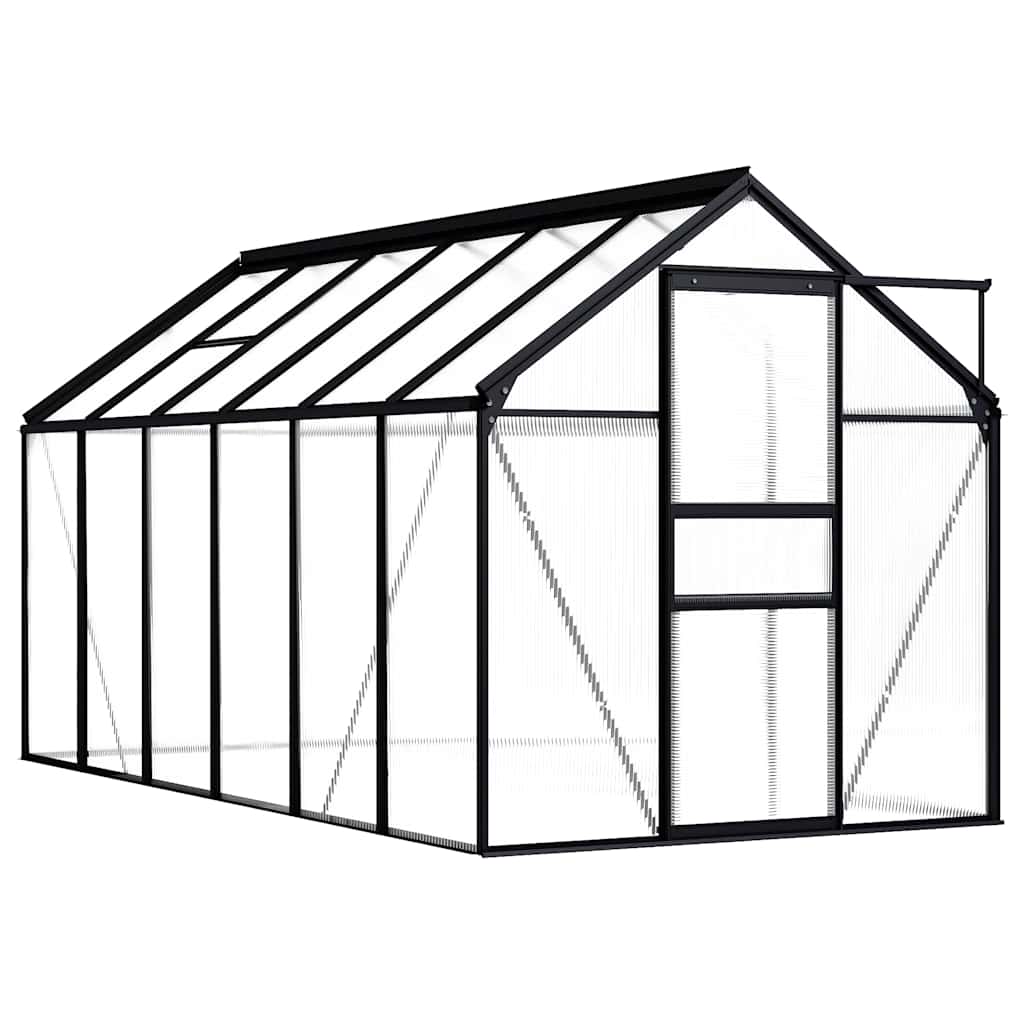 Šiltnamis, antracito spalvos, aliuminis, 7,03m² Šiltnamis, antracito spalvos, aliuminis, 7,03m² - Image 2