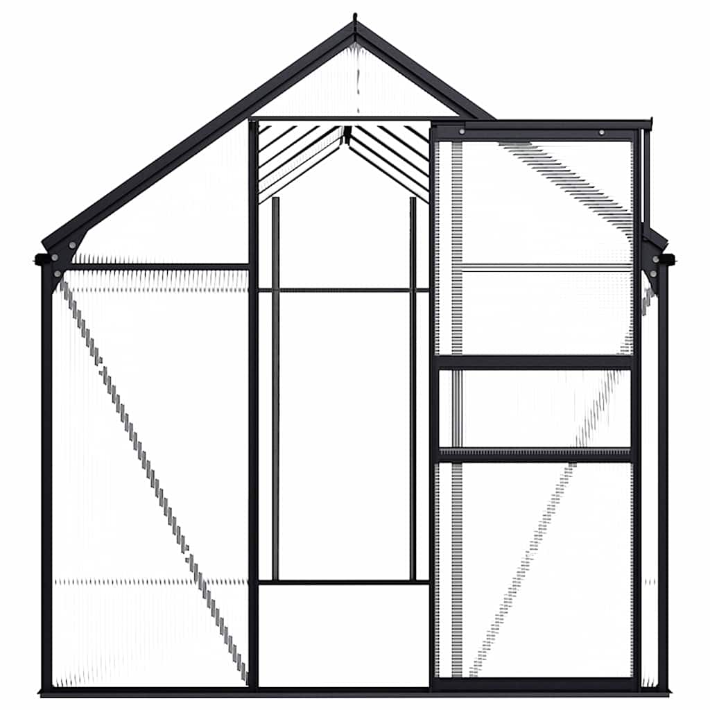 Šiltnamis, antracito spalvos, aliuminis, 7,03m² Šiltnamis, antracito spalvos, aliuminis, 7,03m² - Image 3