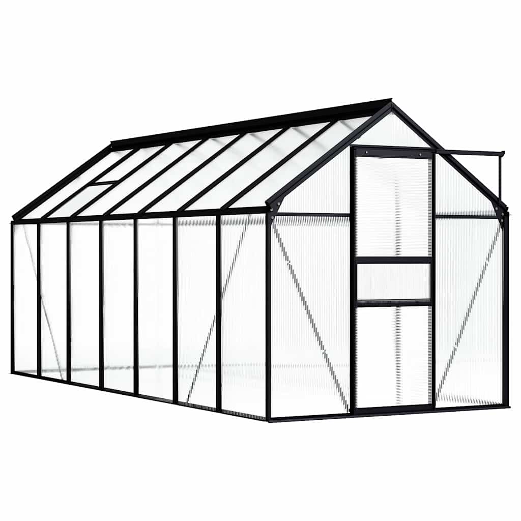 Šiltnamis, antracito spalvos, aliuminis, 8,17m² Šiltnamis, antracito spalvos, aliuminis, 8,17m² - Image 2