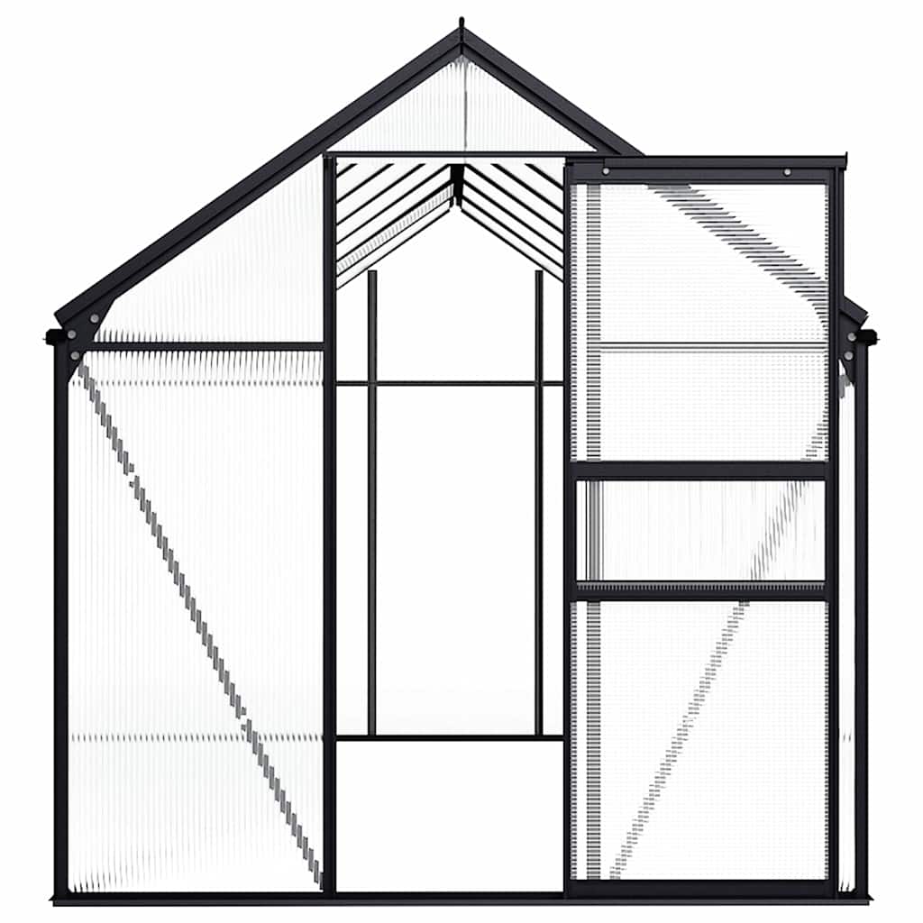 Šiltnamis, antracito spalvos, aliuminis, 8,17m² Šiltnamis, antracito spalvos, aliuminis, 8,17m² - Image 5