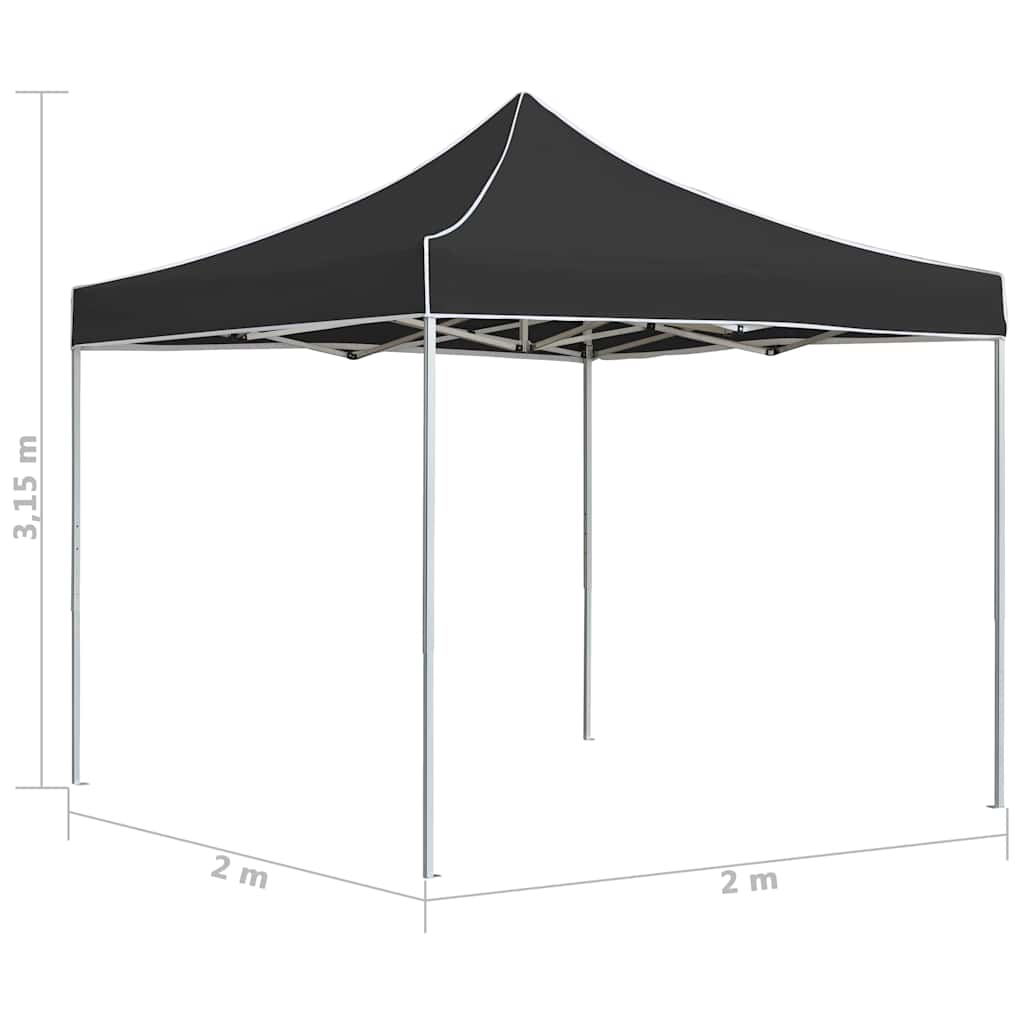 Išskleidžiama proginė palapinė, antracito, 2x2m, aliuminis Išskleidžiama proginė palapinė, antracito, 2x2m, aliuminis