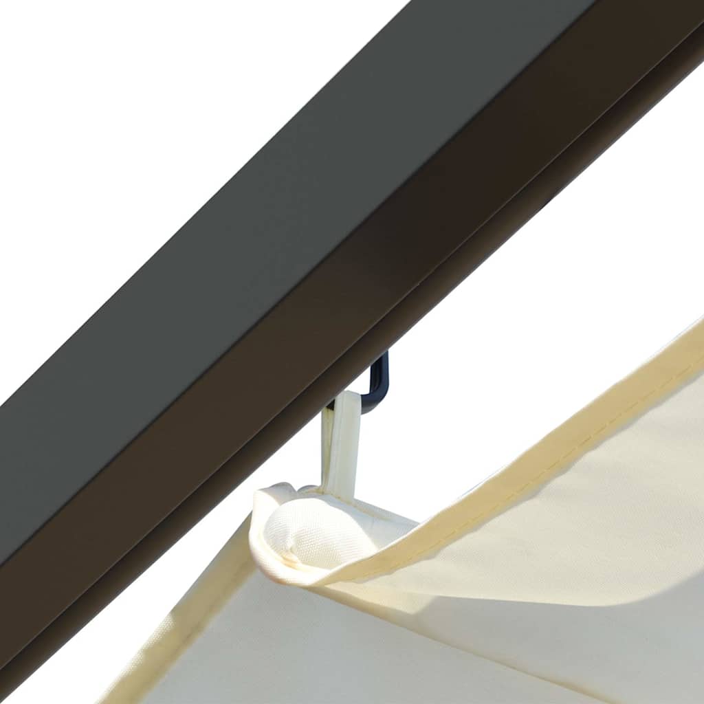 Pergolė su ištraukiamu stogu, kreminė balta, 3x3m, plienas Pergolė su ištraukiamu stogu, kreminė balta, 3x3m, plienas - Image 5