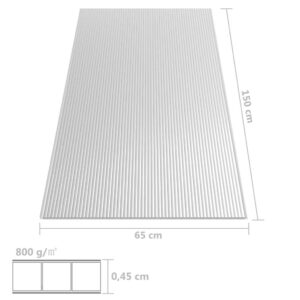 Polikarbonato lakštai, 2vnt., 150x65cm, 4,5mm