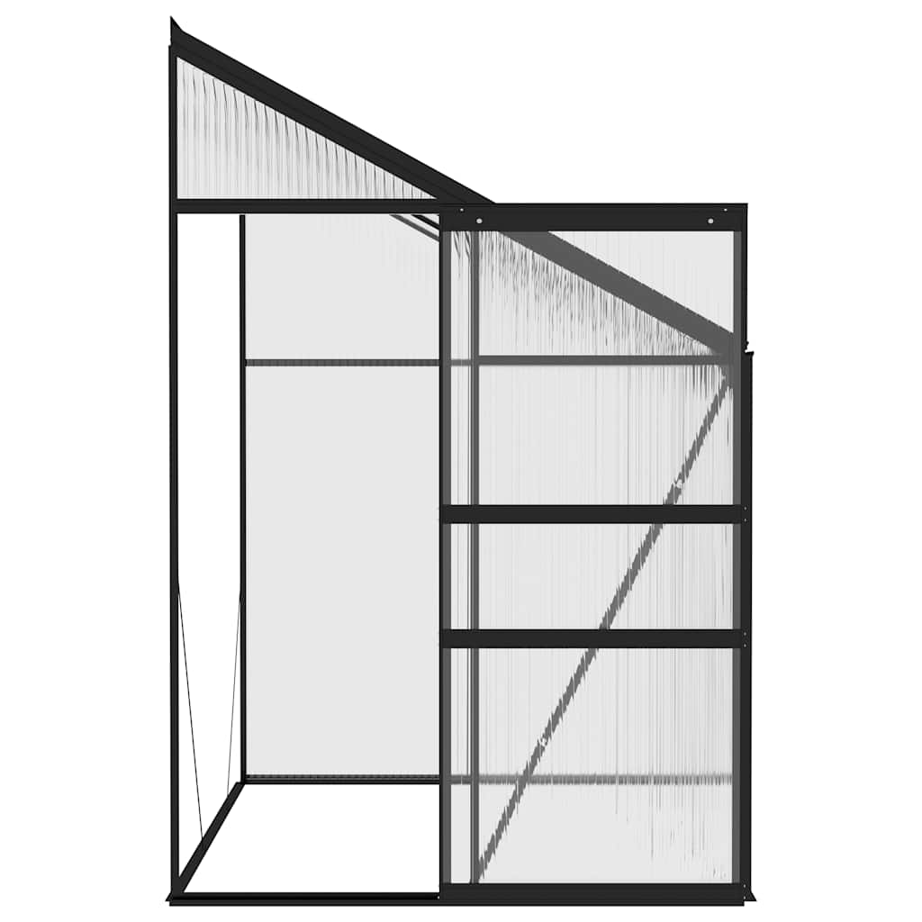 Šiltnamis, antracito spalvos, aliuminis, 3,8m³ Šiltnamis, antracito spalvos, aliuminis, 3,8m³ - Image 5