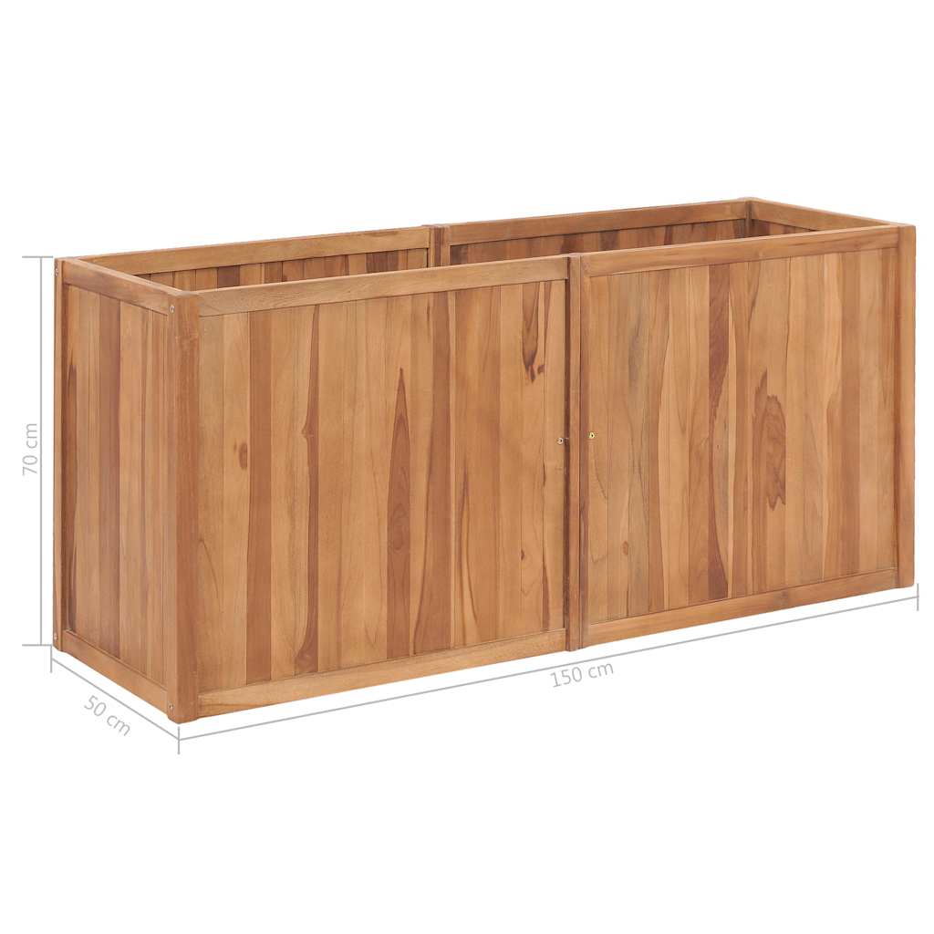 Sodo lovelis, 150x50x70cm, tikmedžio masyvas, aukštas Sodo lovelis, 150x50x70cm, tikmedžio masyvas, aukštas