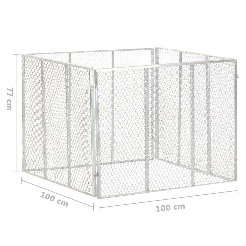 Sodo komposto dėžė, 100x100x77cm, galvanizuota geležis Sodo komposto dėžė, 100x100x77cm, galvanizuota geležis