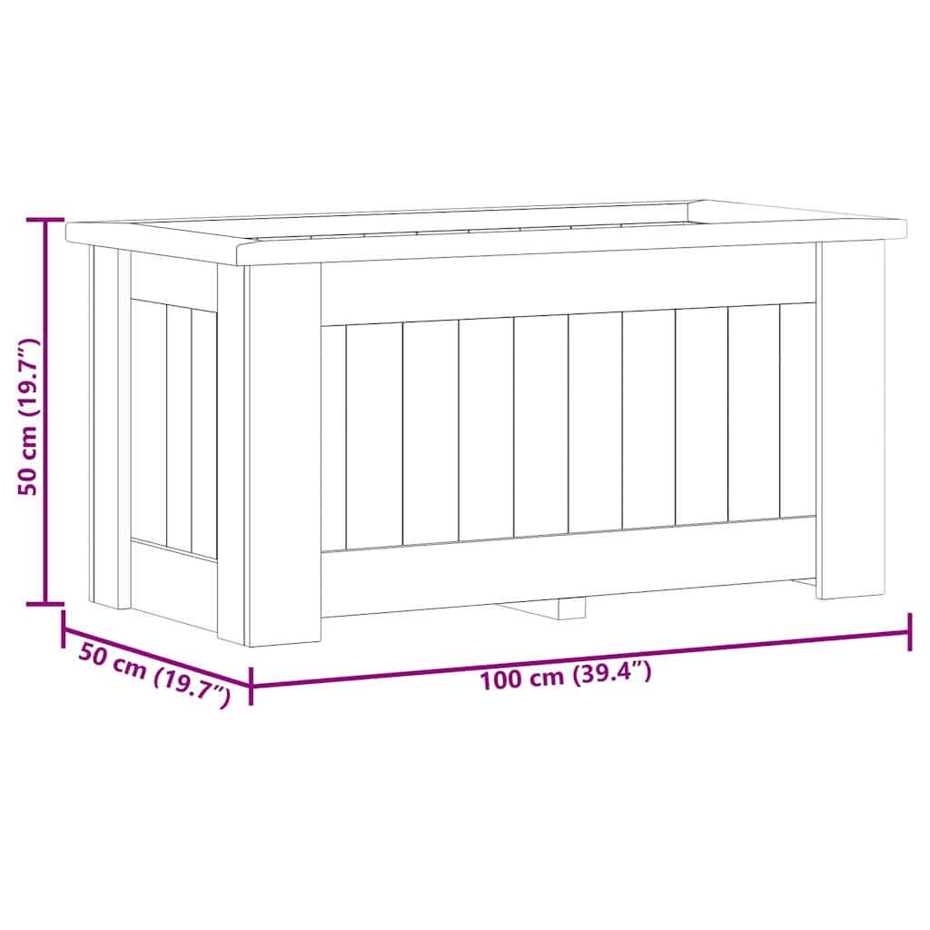 Lovelis, 100x50x50cm, impregnuota pušies mediena Lovelis, 100x50x50cm, impregnuota pušies mediena - Image 10
