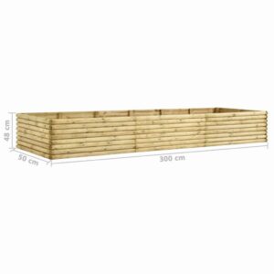 Sodo lovelis, 300x50x48cm, impregnuota pušies mediena, 19mm