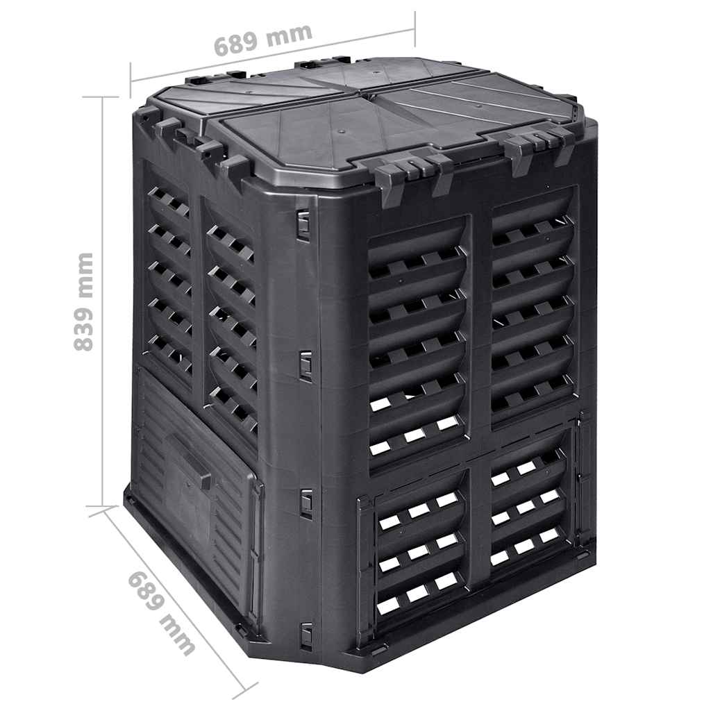 Sodo komposto dėžė, juoda, 68,9×68,9×83,9cm, 360 l Sodo komposto dėžė, juoda, 68,9x68,9x83,9cm, 360 l