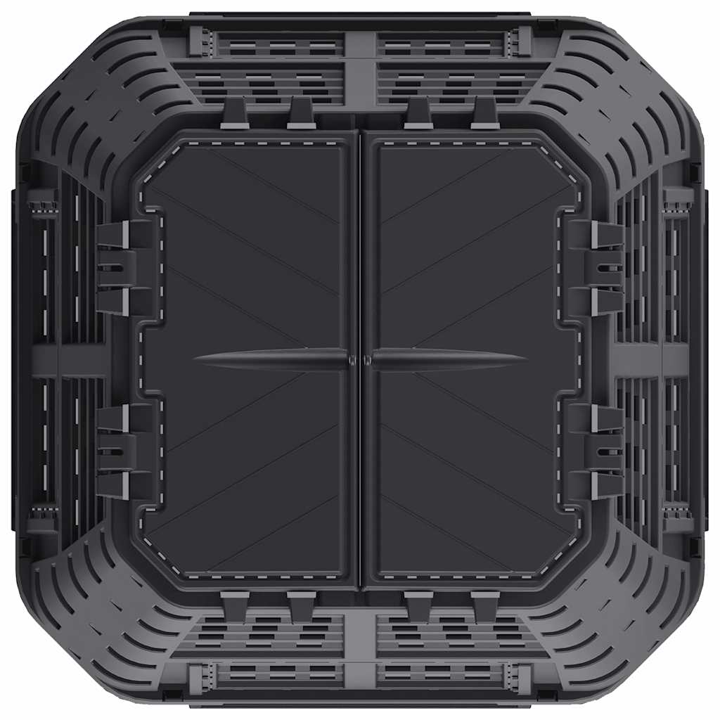 Sodo komposto dėžė, juoda, 93,3×93,3x80cm, 480 l Sodo komposto dėžė, juoda, 93,3x93,3x80cm, 480 l - Image 4