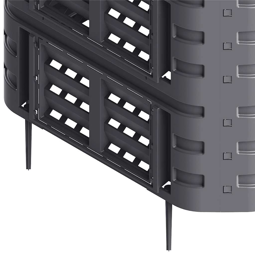 Sodo komposto dėžė, juoda, 93,3×93,3x80cm, 480 l Sodo komposto dėžė, juoda, 93,3x93,3x80cm, 480 l - Image 5