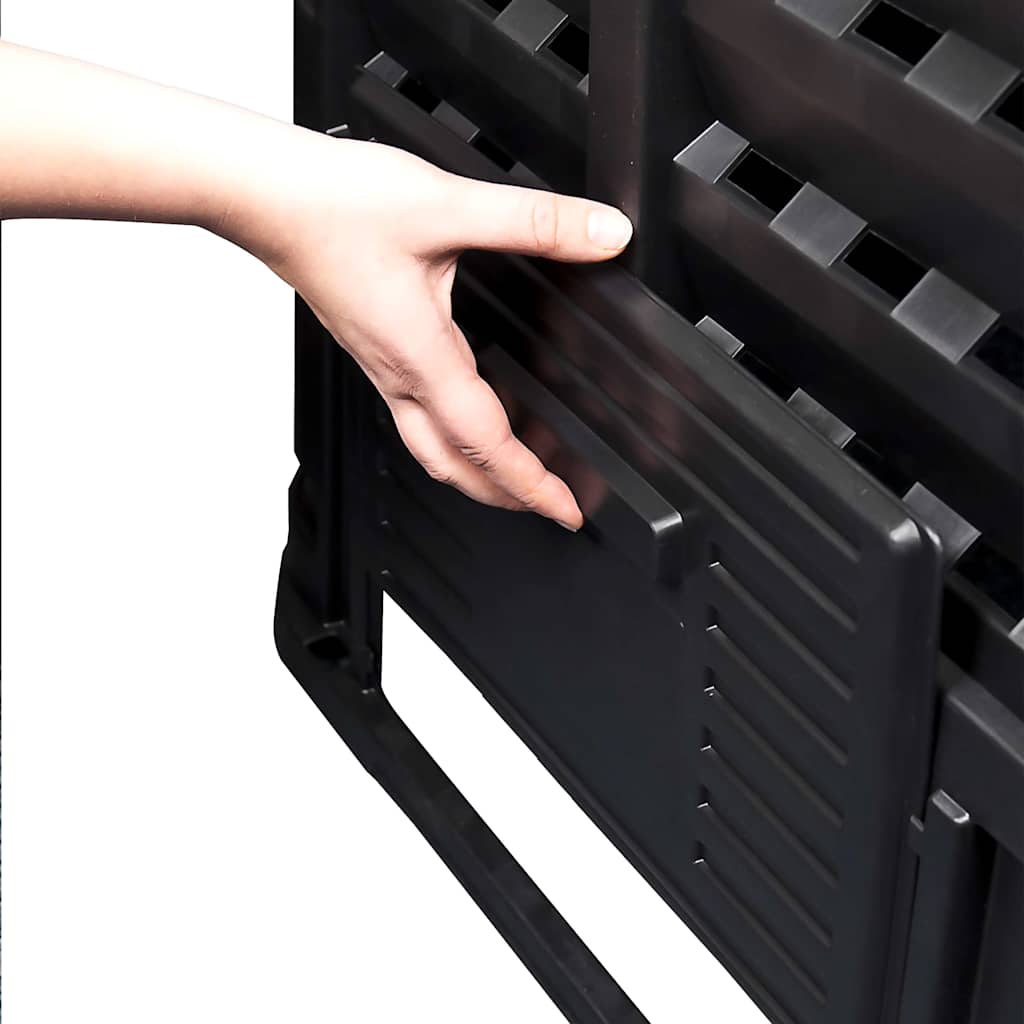 Sodo komposto dėžė, juoda, 93,3×93,3x80cm, 480 l Sodo komposto dėžė, juoda, 93,3x93,3x80cm, 480 l - Image 9