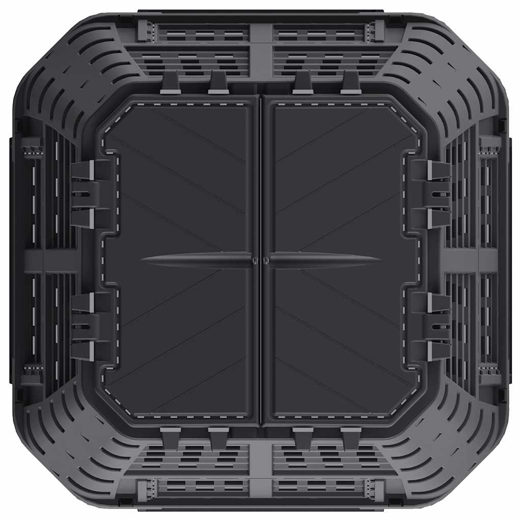 Sodo komposto dėžė, juoda, 93,3×93,3x113cm, 740 l Sodo komposto dėžė, juoda, 93,3x93,3x113cm, 740 l - Image 4
