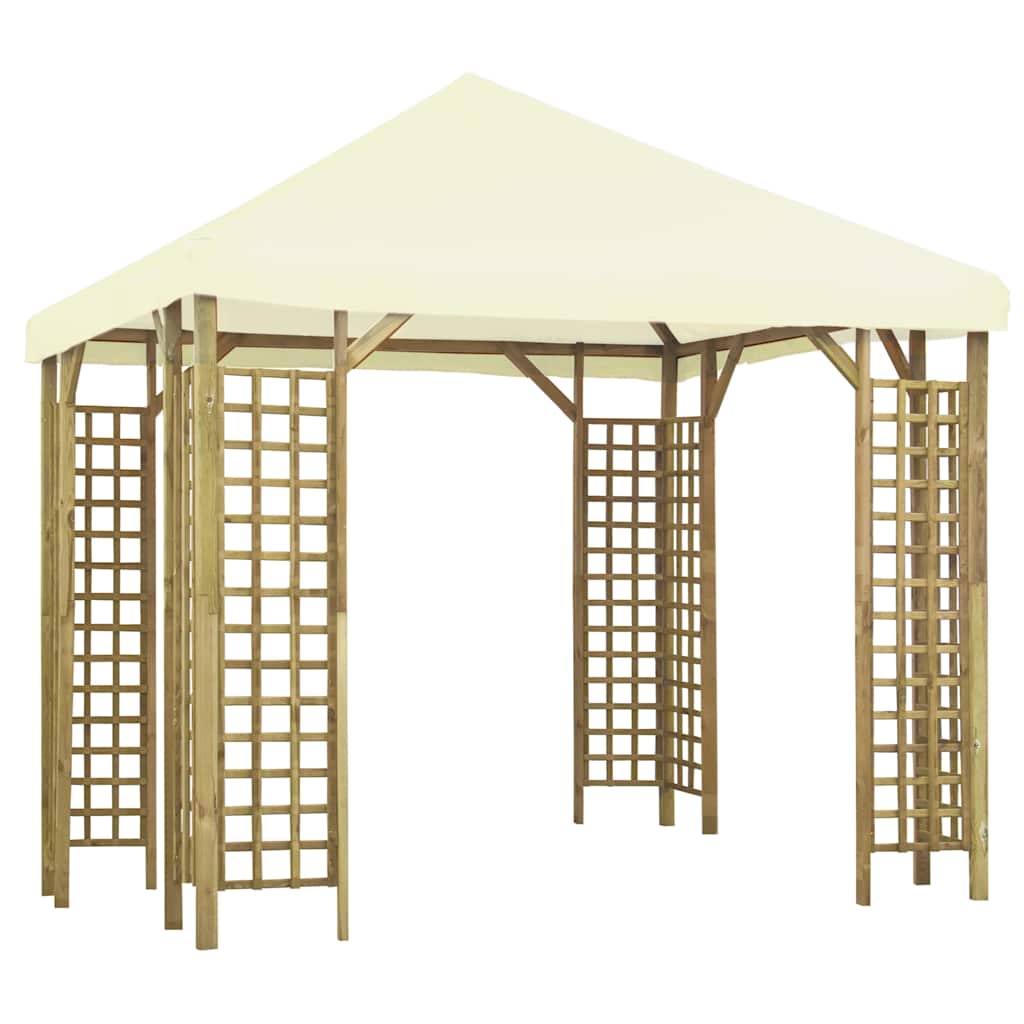 Pavėsinė, kreminės baltos spalvos, 3x3m Pavėsinė, kreminės baltos spalvos, 3x3m - Image 2