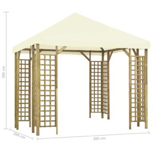 Pavėsinė, kreminės baltos spalvos, 3x3m