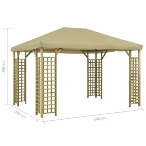 Pavėsinė, smėlio spalvos, 4x3m
