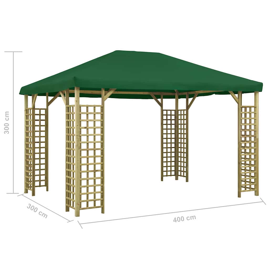 Pavėsinė, žalios spalvos, 4x3m (310033+47715) Pavėsinė, žalios spalvos, 4x3m (310033+47715)