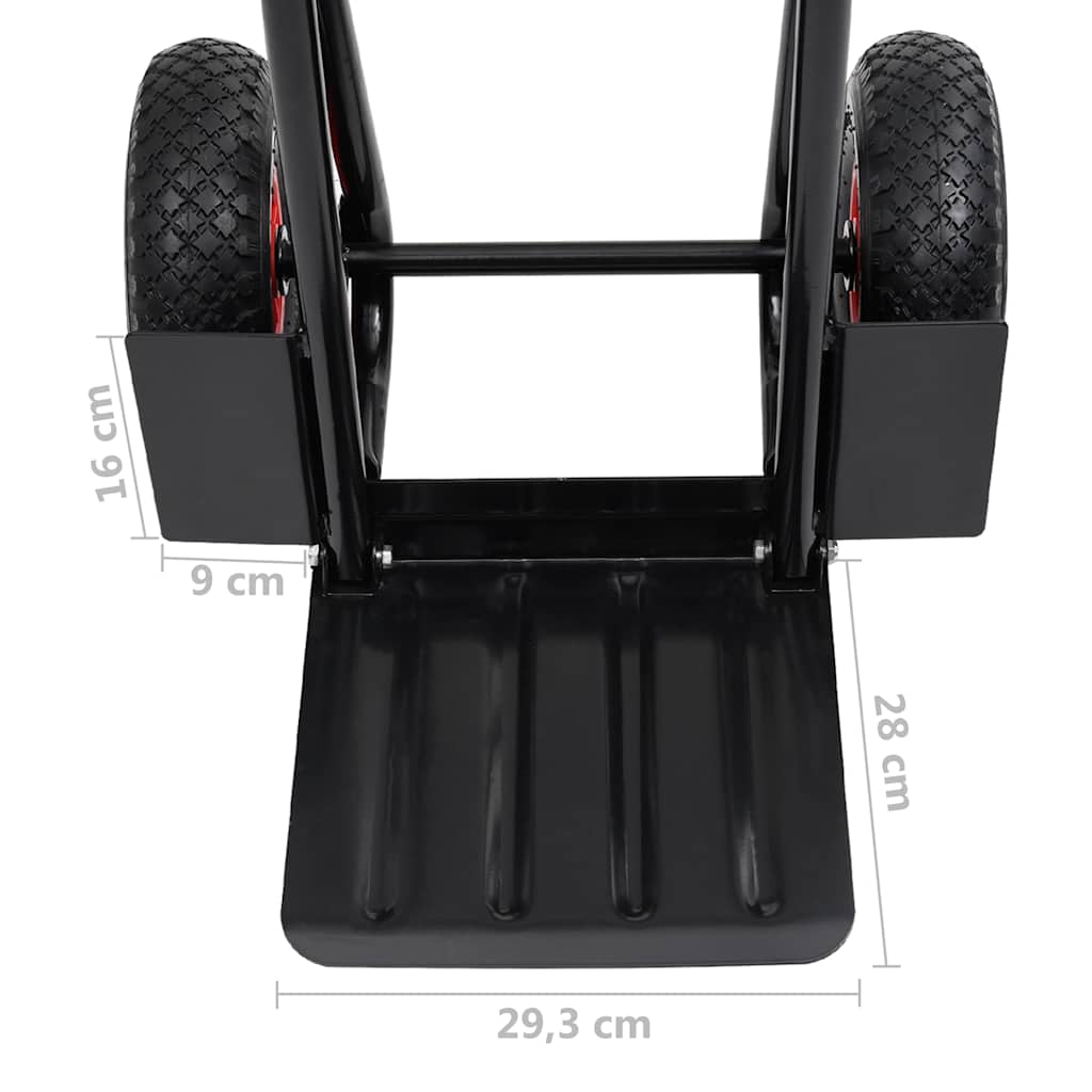 Teleskopinis rankinis vežimėlis, juodas ir raudonas, 200kg Teleskopinis rankinis vežimėlis, juodas ir raudonas, 200kg - Image 7