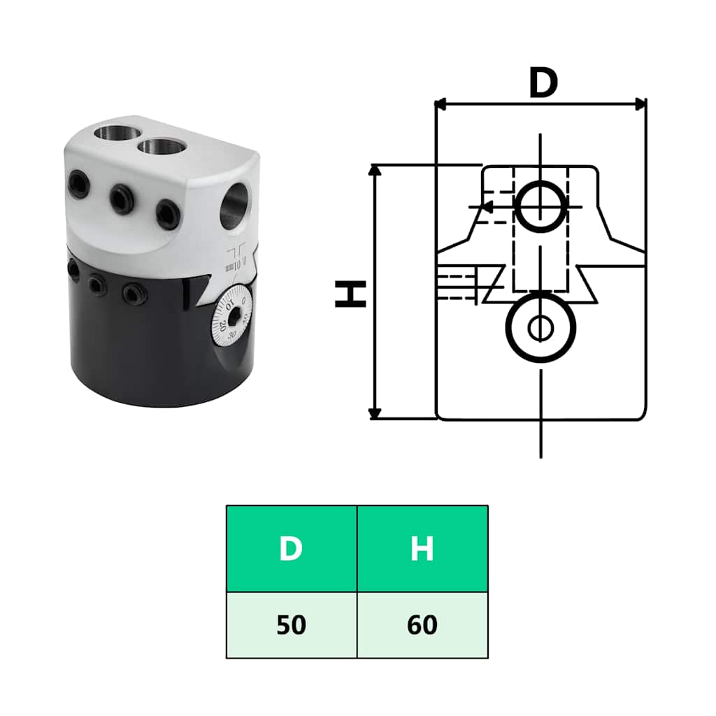 F1-12 50mm gręžimo galvutė su MT2-M10 kotu tekinimo staklėms F1-12 50mm gręžimo galvutė su MT2-M10 kotu tekinimo staklėms