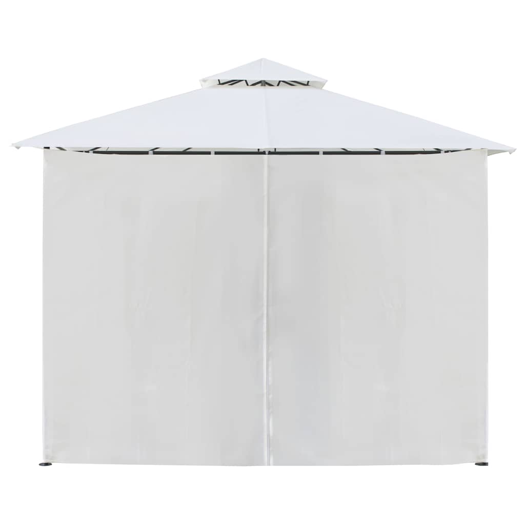 Pavėsinė su užuolaidomis, balta, 600x298x270cm, 180g/m² Pavėsinė su užuolaidomis, balta, 600x298x270cm, 180g/m² - Image 5
