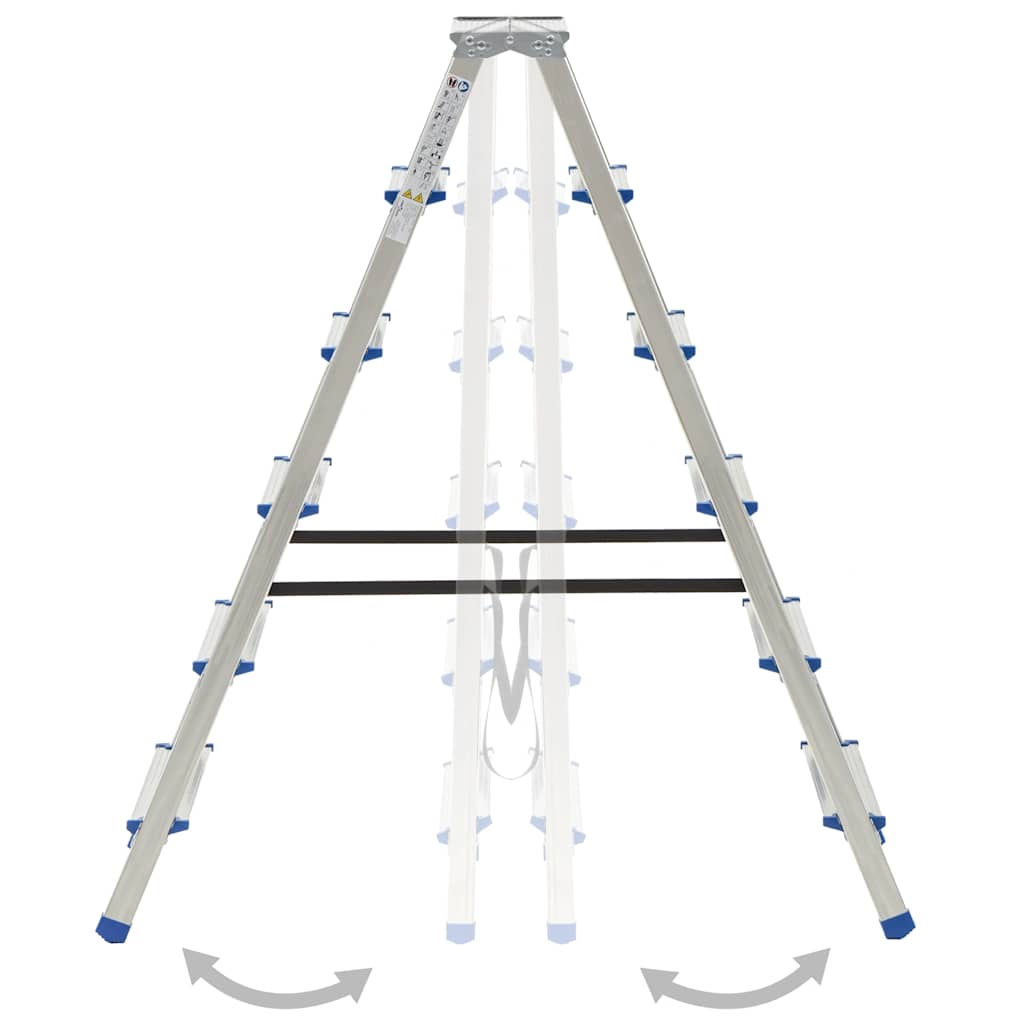 Aliuminės dvipusės kopėčios, 136cm, 6 laipteliai Aliuminės dvipusės kopėčios, 136cm, 6 laipteliai - Image 4