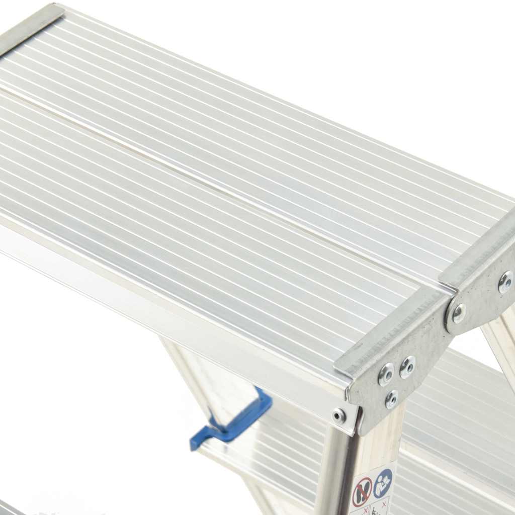 Aliuminės dvipusės kopėčios, 136cm, 6 laipteliai Aliuminės dvipusės kopėčios, 136cm, 6 laipteliai - Image 6