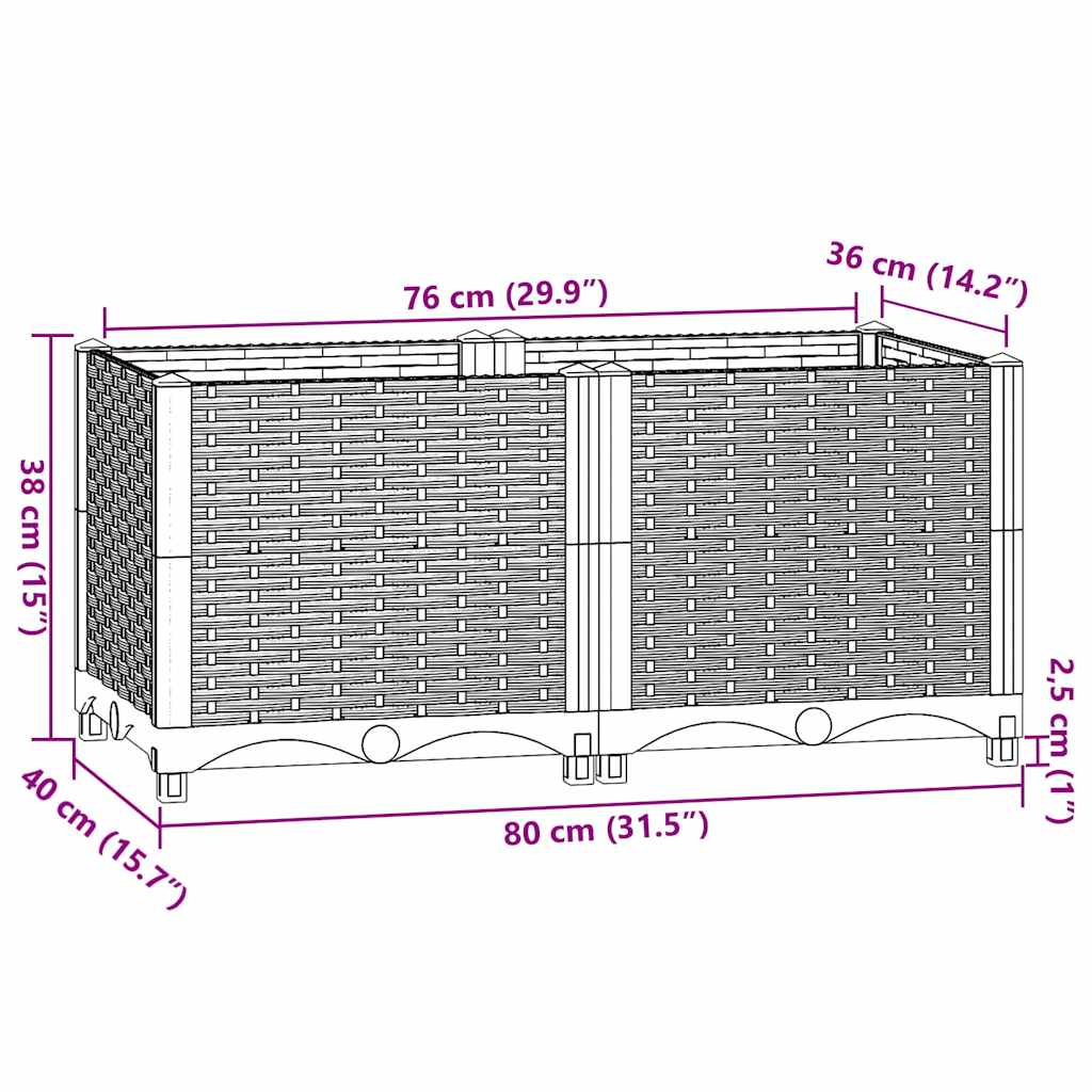 Aukštas lovelis, 80x40x38cm, polipropilenas Aukštas lovelis, 80x40x38cm, polipropilenas - Image 9