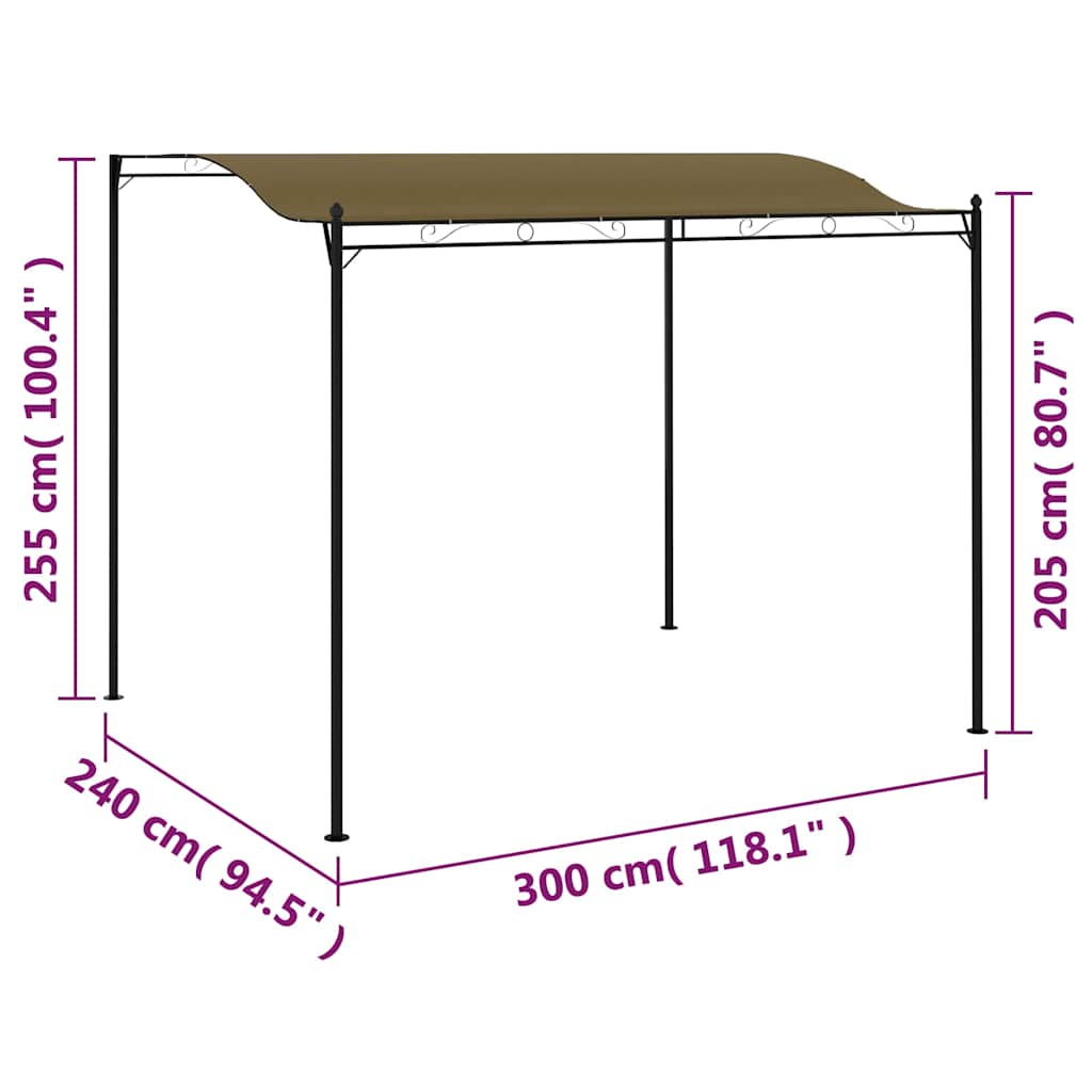 Uždanga nuo saulės, taupe spalvos, 3×2,4m, 180g/m² Uždanga nuo saulės, taupe spalvos, 3x2,4m, 180g/m²