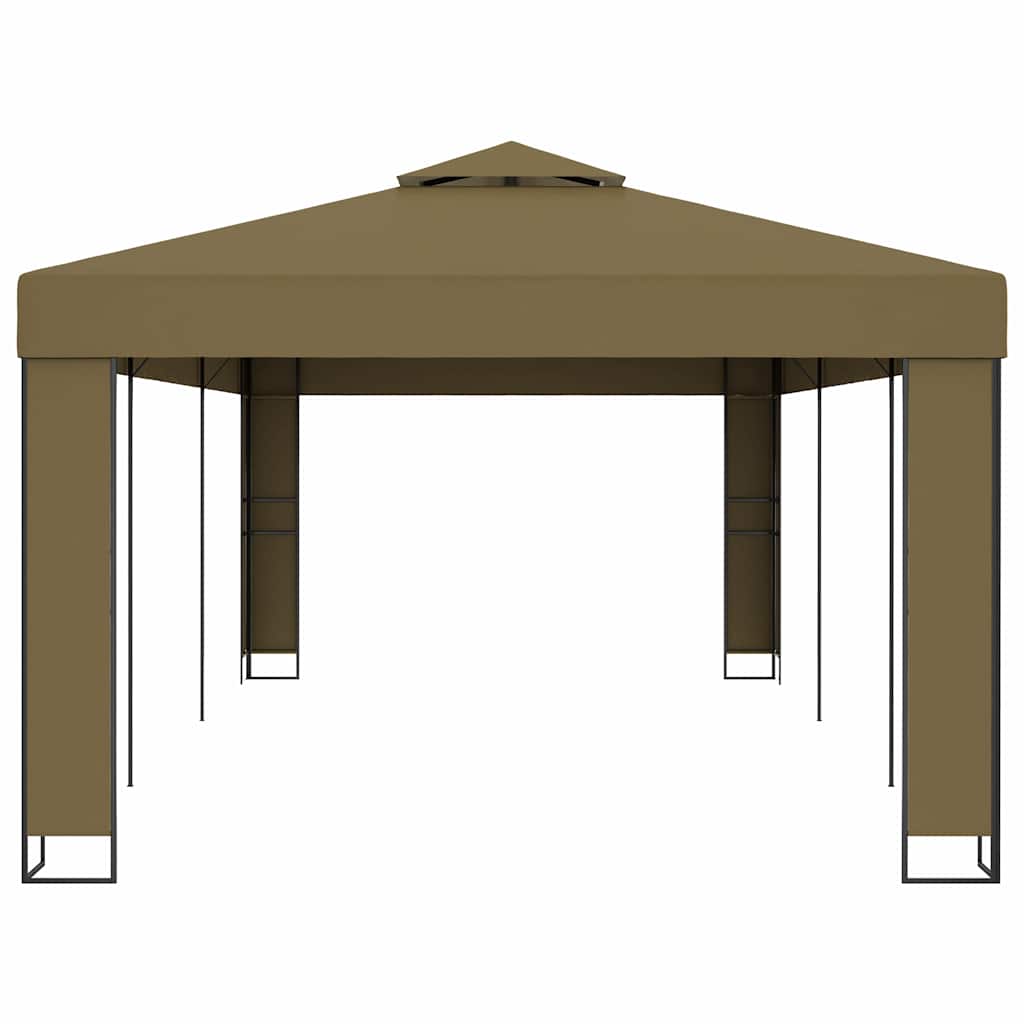 Pavėsinė su dvigubu stogu, taupe spalvos, 3x6m, 180g/m² Pavėsinė su dvigubu stogu, taupe spalvos, 3x6m, 180g/m² - Image 3