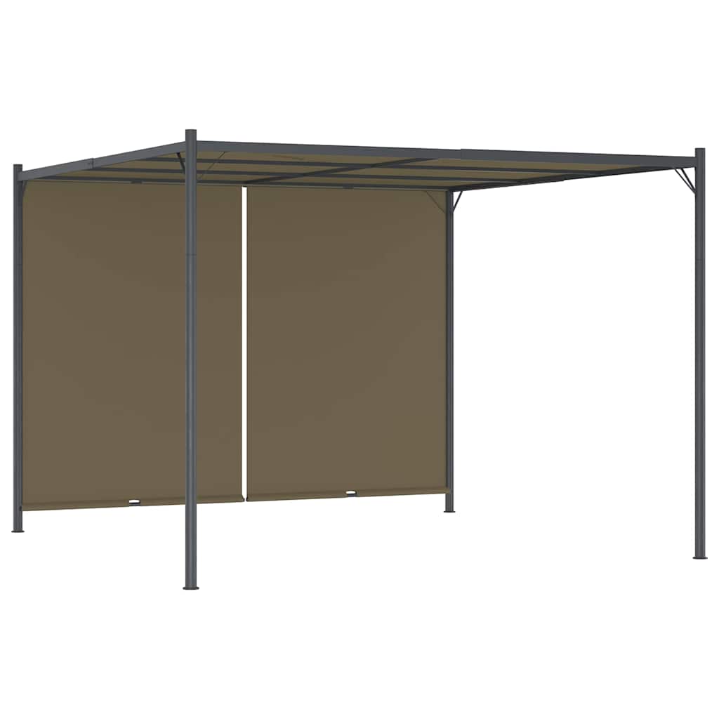 Sodo pergolė su įtraukiamu stogu, taupe spalvos, 3x3m, 180g/m² Sodo pergolė su įtraukiamu stogu, taupe spalvos, 3x3m, 180g/m² - Image 2