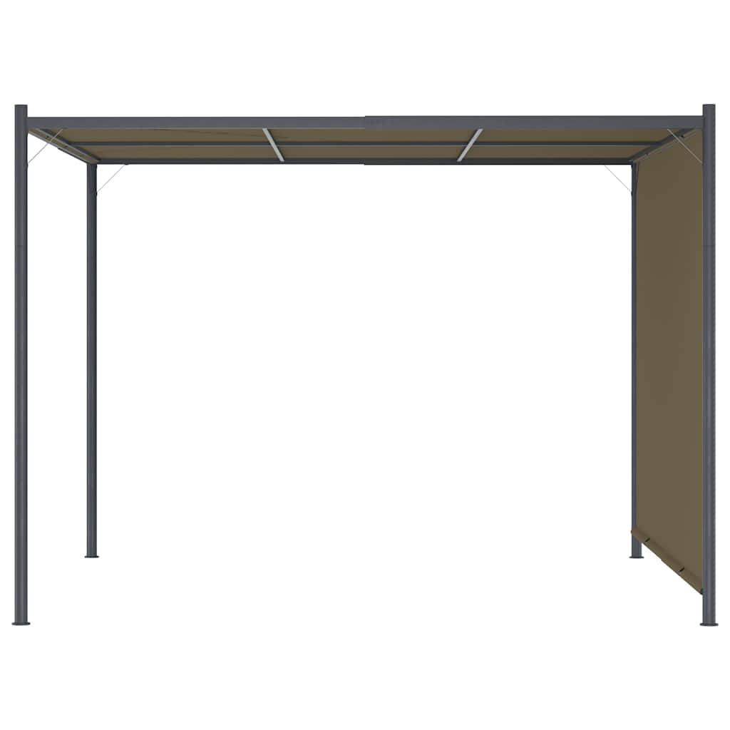 Sodo pergolė su įtraukiamu stogu, taupe spalvos, 3x3m, 180g/m² Sodo pergolė su įtraukiamu stogu, taupe spalvos, 3x3m, 180g/m² - Image 3