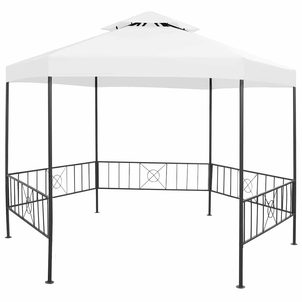 Sodo pavėsinė, baltos spalvos, 323x275x265cm, 180g/m² Sodo pavėsinė, baltos spalvos, 323x275x265cm, 180g/m² - Image 2