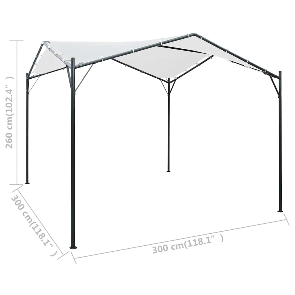 Pavėsinė, baltos spalvos, 3x3x2,6m, 180g/m² Pavėsinė, baltos spalvos, 3x3x2,6m, 180g/m²