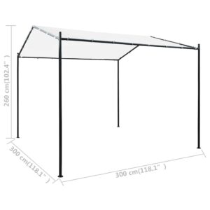 Pavėsinė, baltos spalvos, 3x3x2,6m, 180g/m²