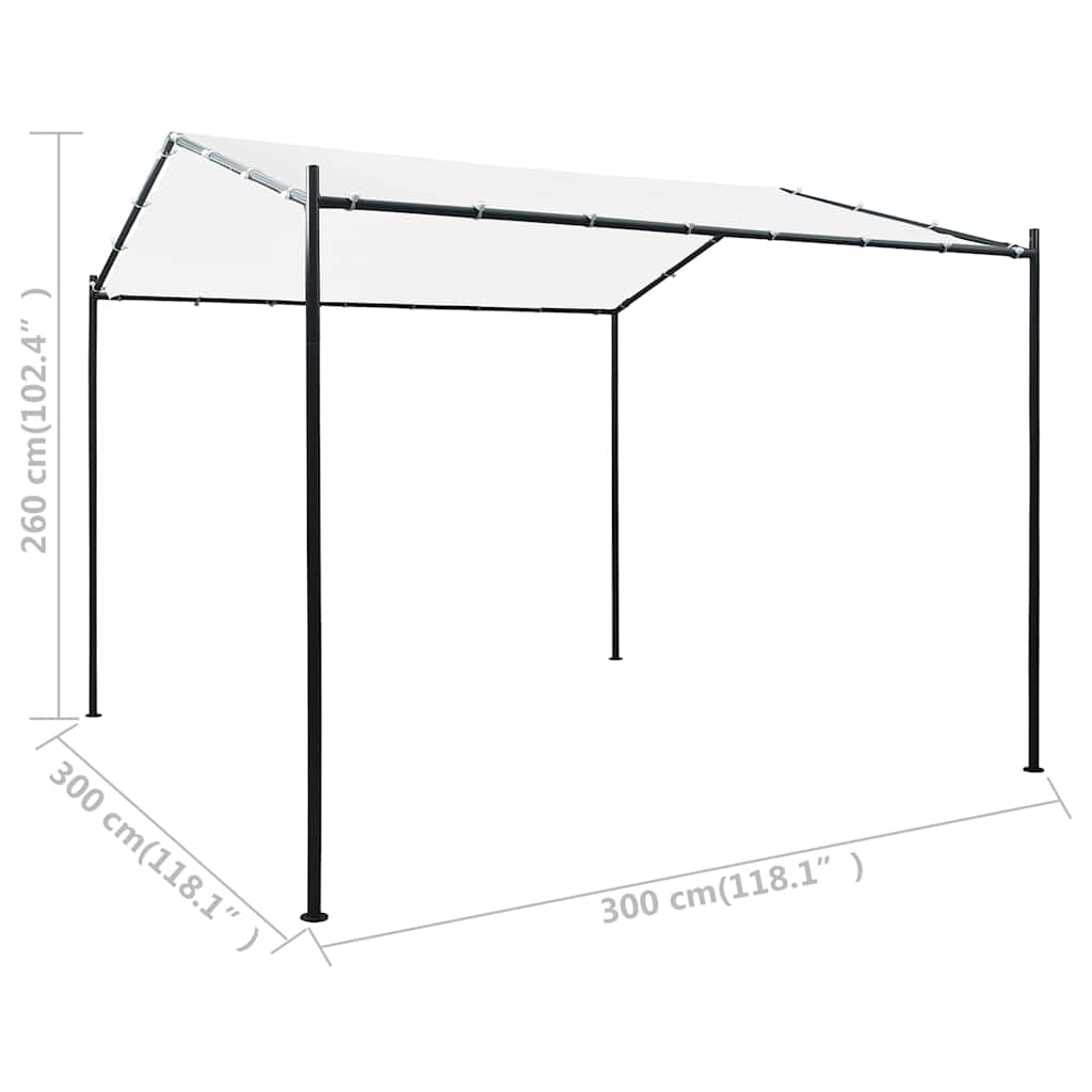 Pavėsinė, baltos spalvos, 3x3x2,6m, 180g/m² Pavėsinė, baltos spalvos, 3x3x2,6m, 180g/m²