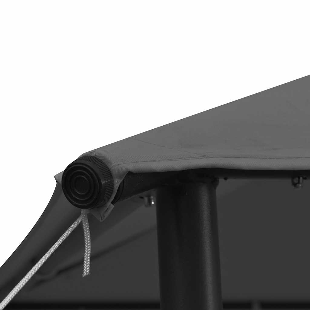 Pavėsinė, antracito spalvos, 3x3m, audinys ir plienas, 180 g/m² Pavėsinė, antracito spalvos, 3x3m, audinys ir plienas, 180 g/m² - Image 5