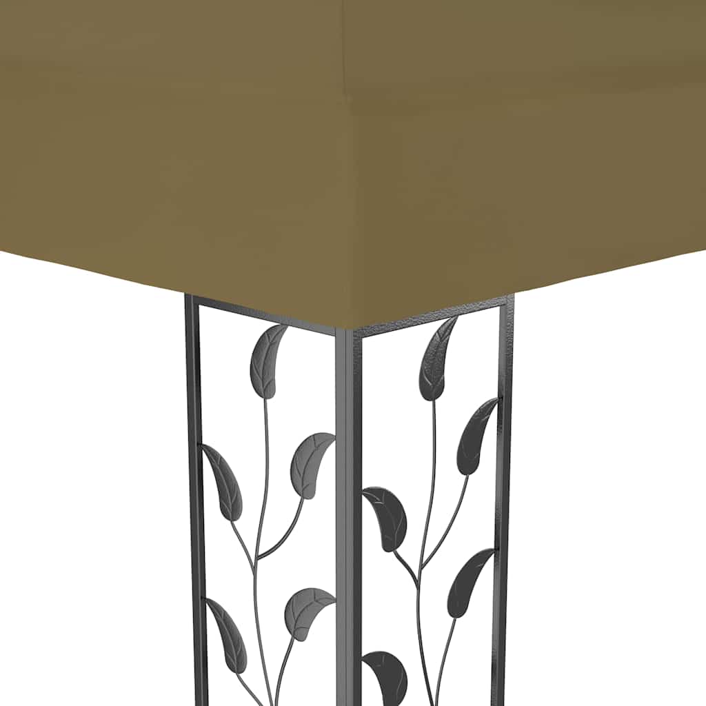 Pavėsinė su dvigubu stogu, taupe spalvos, 3x4m, 180g/m² Pavėsinė su dvigubu stogu, taupe spalvos, 3x4m, 180g/m² - Image 5