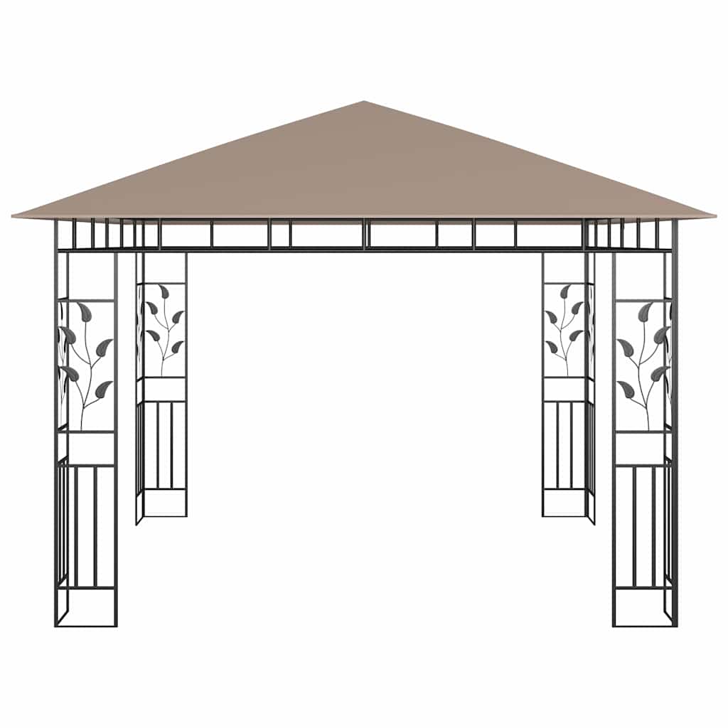 Pavėsinė su tinkleliu nuo uodų, taupe spalvos, 3x3x2,73m Pavėsinė su tinkleliu nuo uodų, taupe spalvos, 3x3x2,73m - Image 3