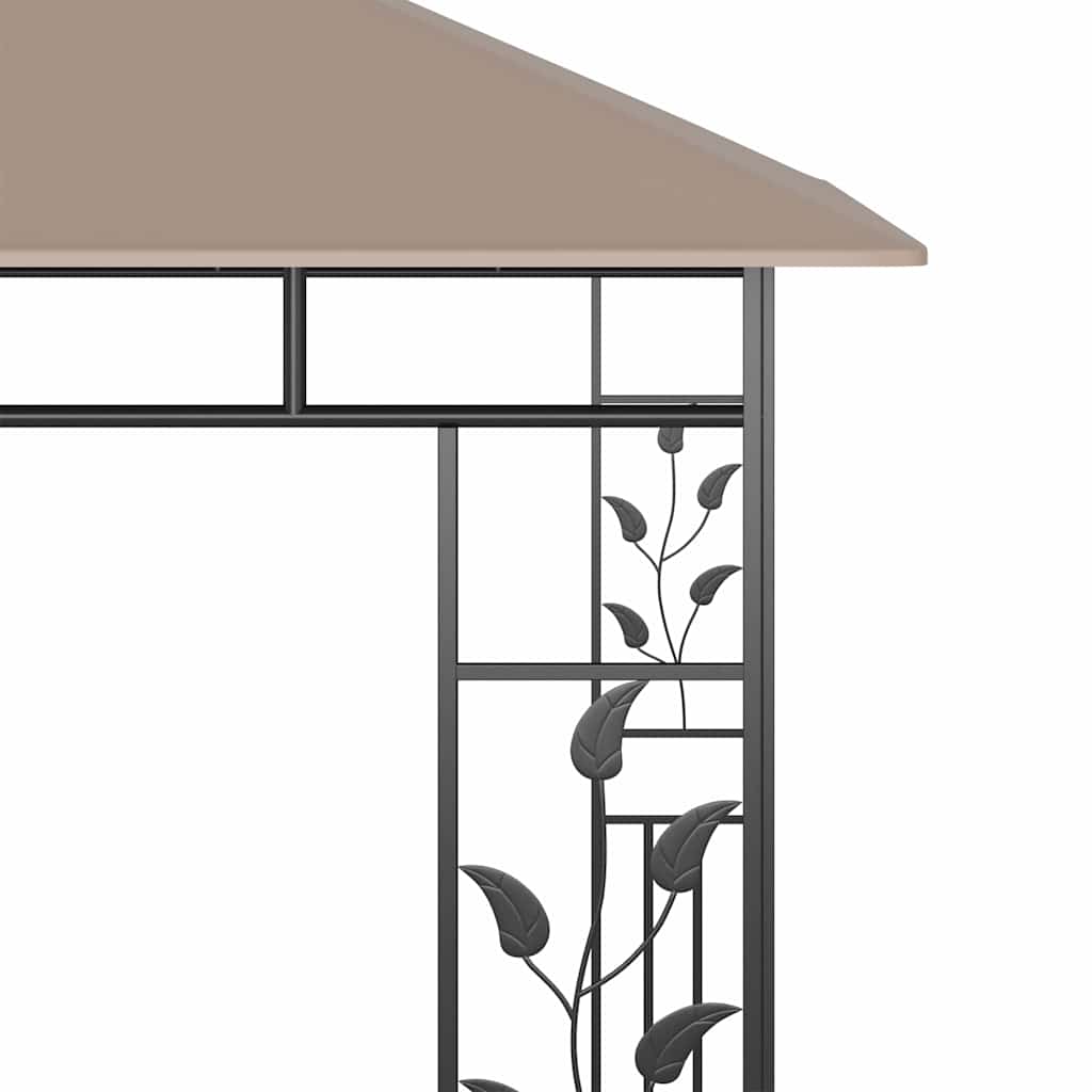 Pavėsinė su tinkleliu nuo uodų, taupe spalvos, 3x3x2,73m Pavėsinė su tinkleliu nuo uodų, taupe spalvos, 3x3x2,73m - Image 4
