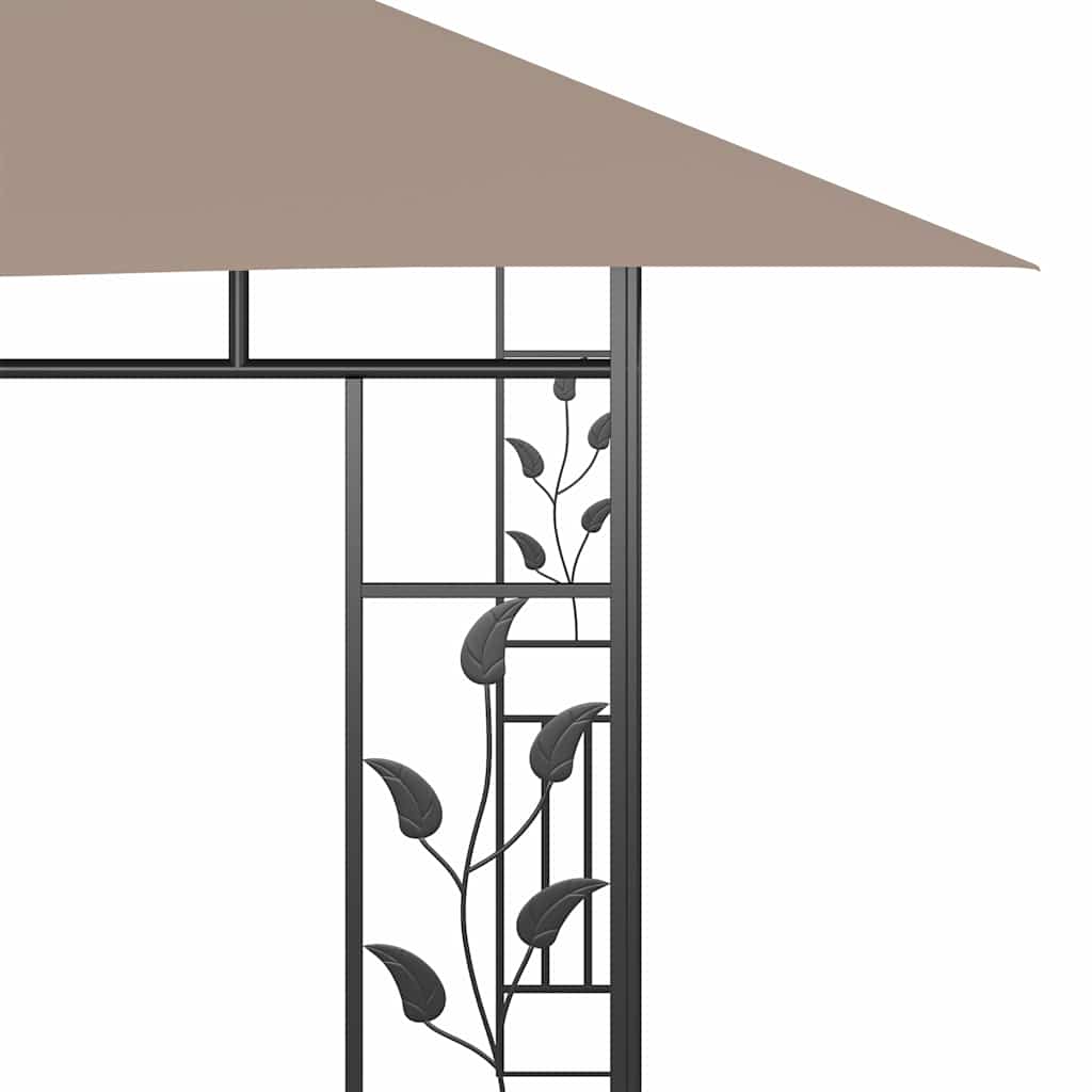 Pavėsinė su tinkleliu nuo uodų, taupe spalvos, 4x3x2,73m Pavėsinė su tinkleliu nuo uodų, taupe spalvos, 4x3x2,73m - Image 5