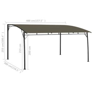 Skėčiai 4 x 3 x 2,55 m Taupe