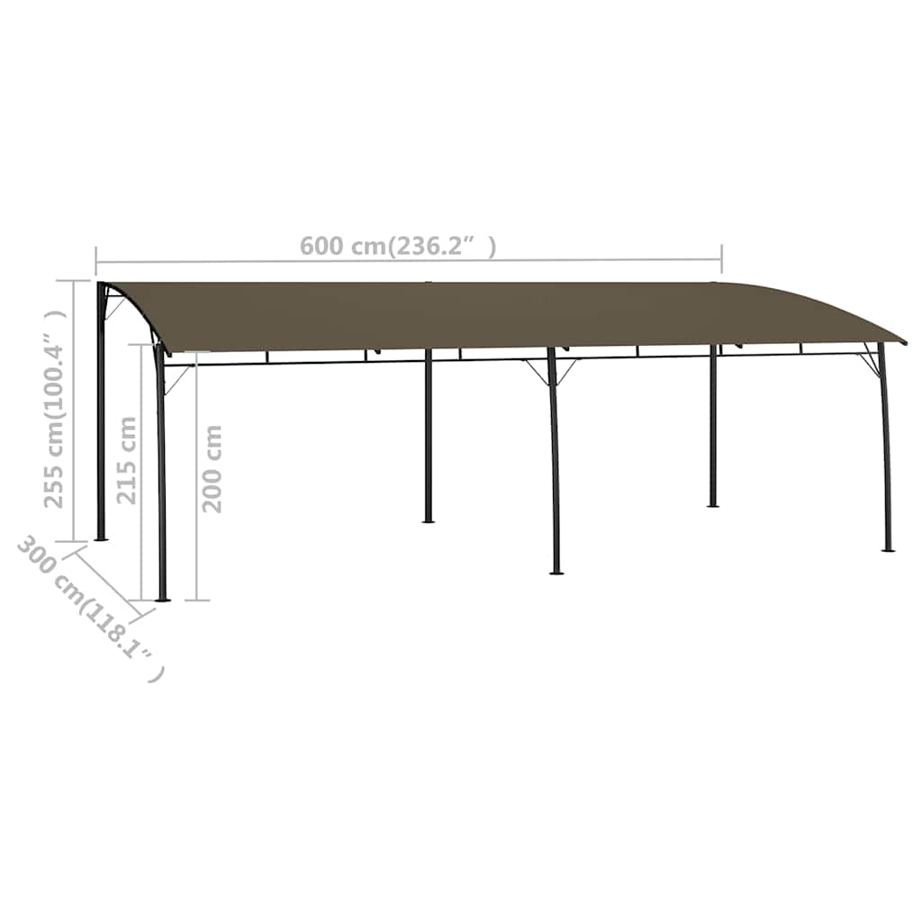 Skėčiai 6 x 3 x 2,55 m Taupe Skėčiai 6 x 3 x 2,55 m Taupe