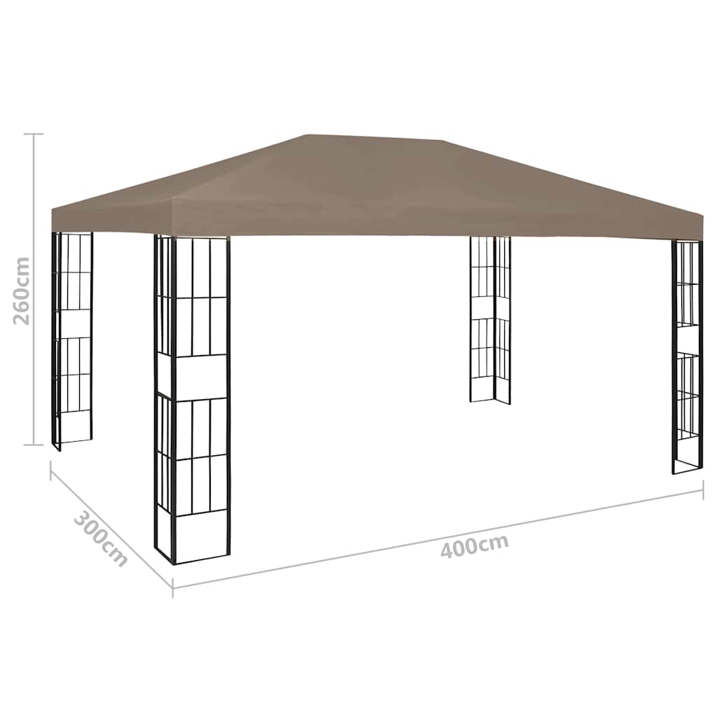 Pavėsinė, taupe spalvos, 4x3m Pavėsinė, taupe spalvos, 4x3m