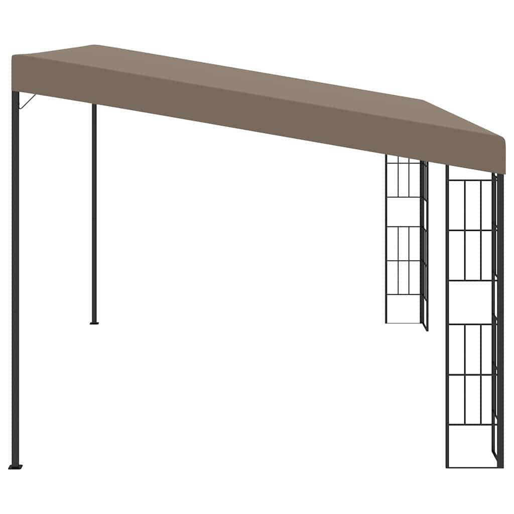 Prie sienos montuojama pavėsinė, taupe spalvos, 4x3m, audinys Prie sienos montuojama pavėsinė, taupe spalvos, 4x3m, audinys - Image 3