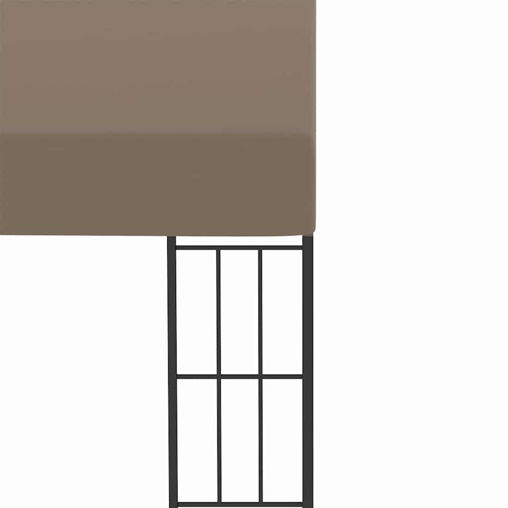 Prie sienos montuojama pavėsinė, taupe spalvos, 4x3m, audinys Prie sienos montuojama pavėsinė, taupe spalvos, 4x3m, audinys - Image 4