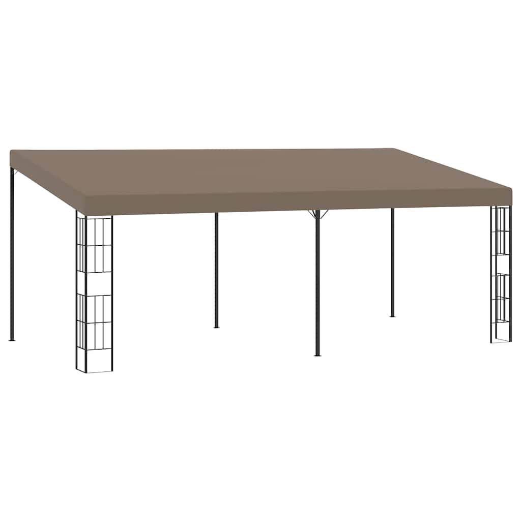 Prie sienos montuojama pavėsinė, taupe spalvos, 6x3m, audinys Prie sienos montuojama pavėsinė, taupe spalvos, 6x3m, audinys - Image 2