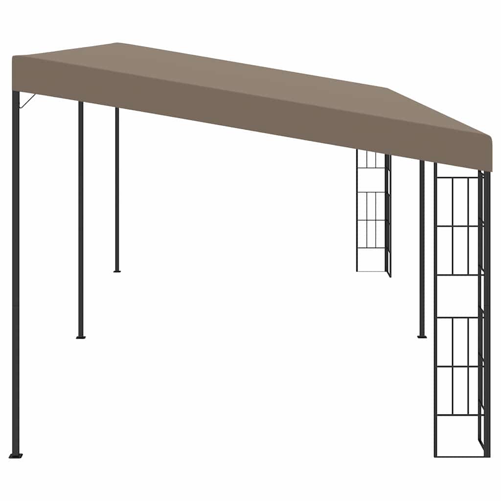 Prie sienos montuojama pavėsinė, taupe spalvos, 6x3m, audinys Prie sienos montuojama pavėsinė, taupe spalvos, 6x3m, audinys - Image 3