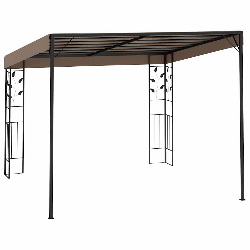 Prie sienos montuojama pavėsinė, taupe spalvos, 3x3x2,5m Prie sienos montuojama pavėsinė, taupe spalvos, 3x3x2,5m - Image 4